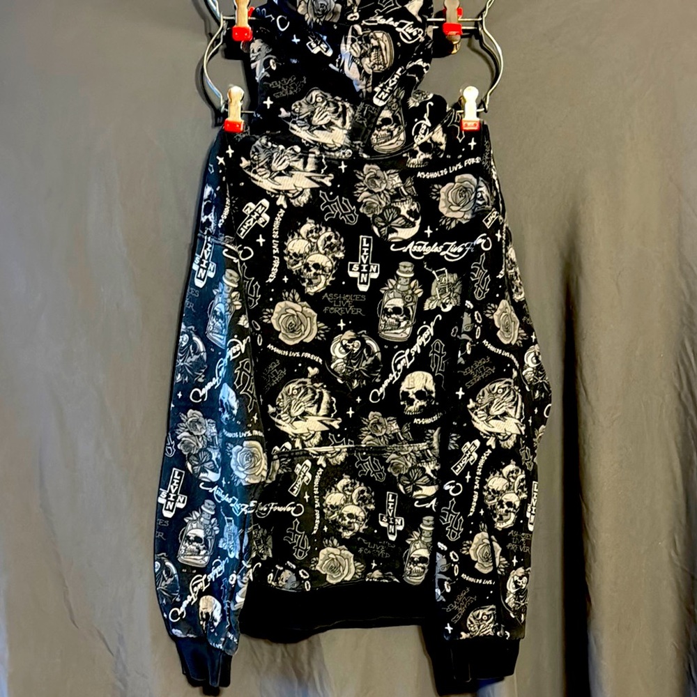 Black and White Graphic Hoodie